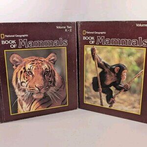 National Geographic Book Of Mammals Volume 1 & 2 1981 Hardcover Set VINTAGE